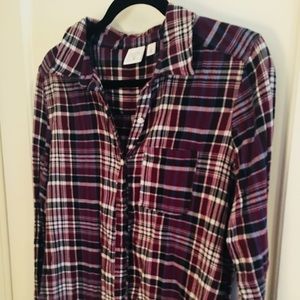 Nordstrom maroon flannel